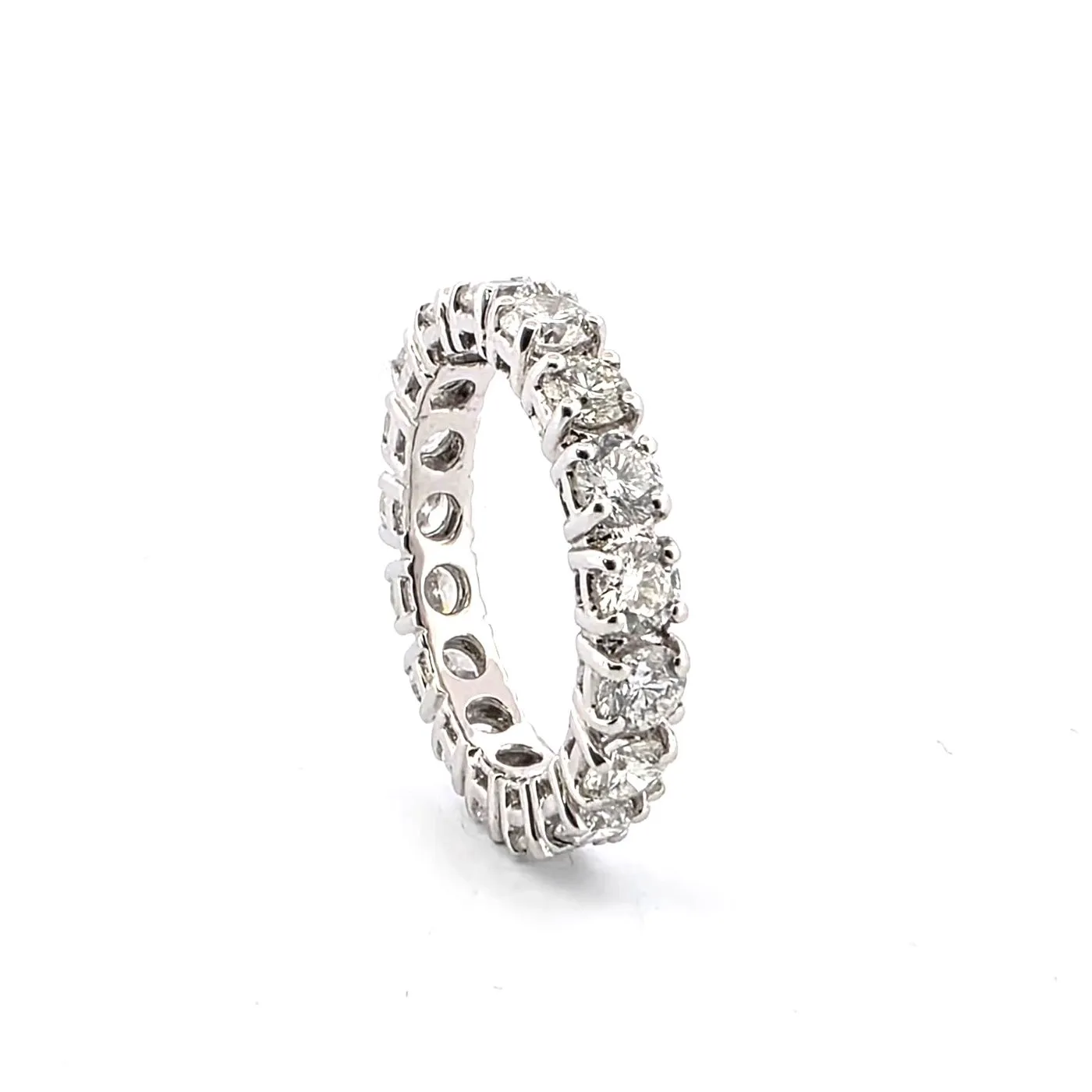 Bague alliance tour complet en or blanc 18 ct et diamants sold by 58 Facettes product image thumbnail 3