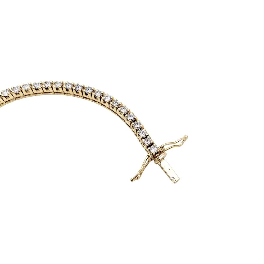Bracelet ligne or jaune et diamants. sold by 58 Facettes product image thumbnail 3