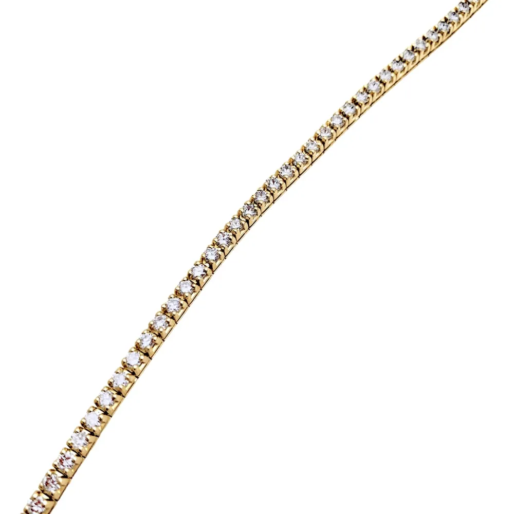 Bracelet ligne or jaune et diamants. sold by 58 Facettes product image thumbnail 4