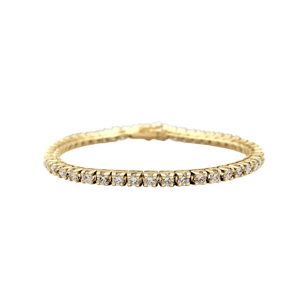 Bracelet ligne or jaune et diamants. sold by 58 Facettes