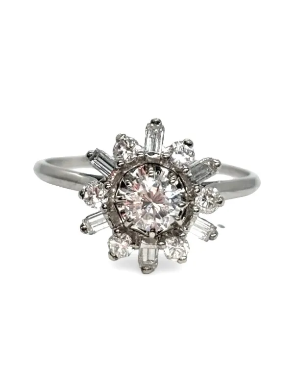 Bague en or blanc 18K sertie de diamants 0,80 ct made by 58 Facettes