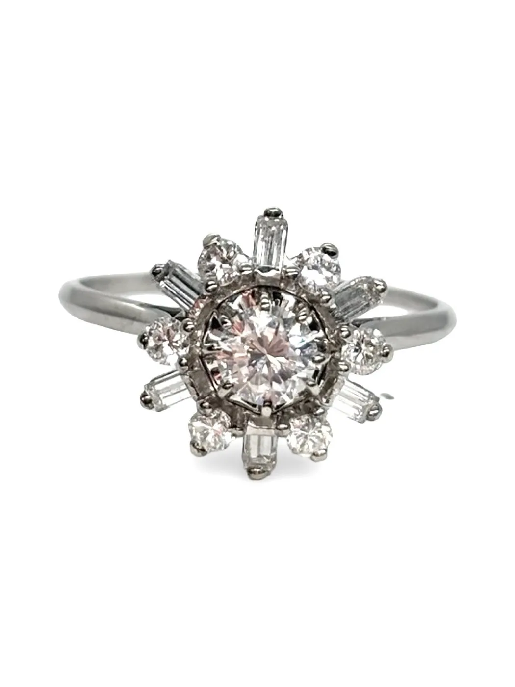 Bague en or blanc 18K sertie de diamants 0,80 ct sold by 58 Facettes