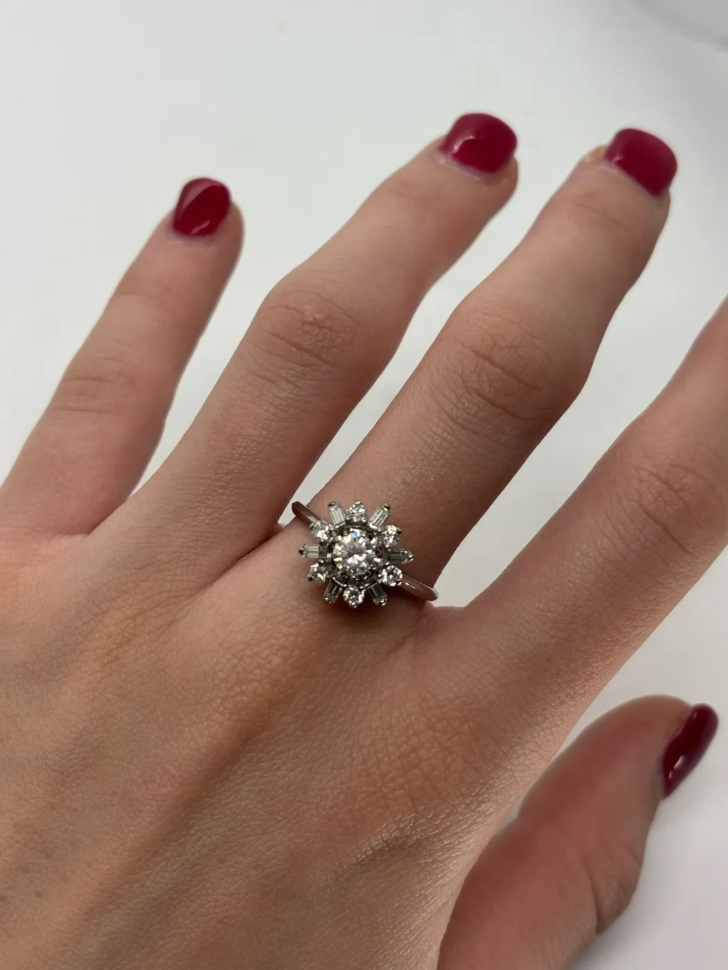 Bague en or blanc 18K sertie de diamants 0,80 ct sold by 58 Facettes product image thumbnail 2