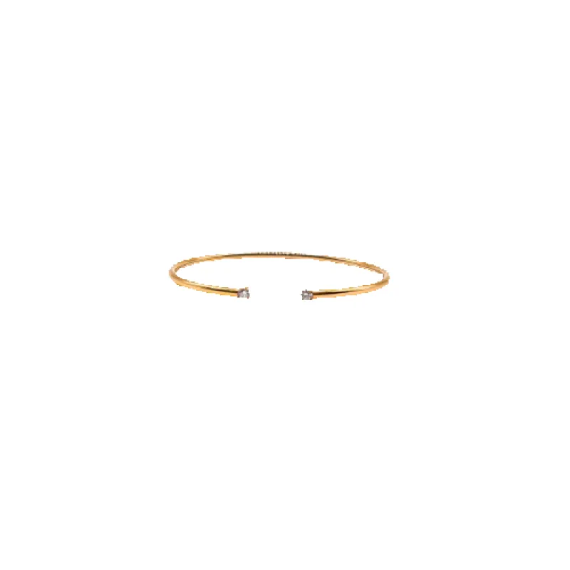 Bracelet jonc - or rose 18 carats et diamants made by 58 Facettes
