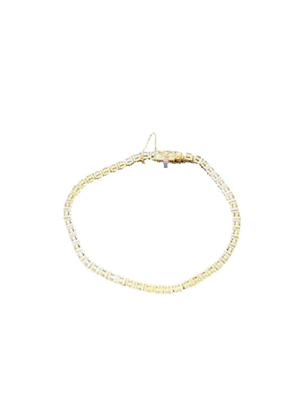 Bracelet ligne tennis en or blanc et diamants made by 58 Facettes