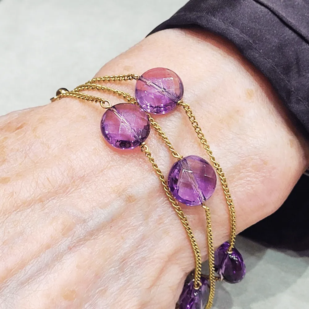Bracelet - Améthystes en or jaune 18k sold by 58 Facettes product image thumbnail 4