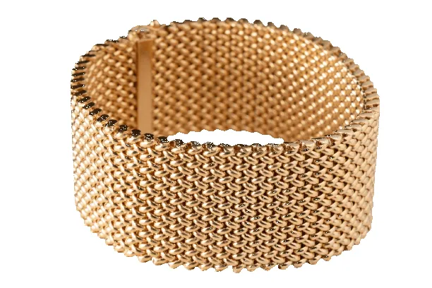 Bracelet vintage - Maille tissu en or jaune 18 ct sold by 58 Facettes