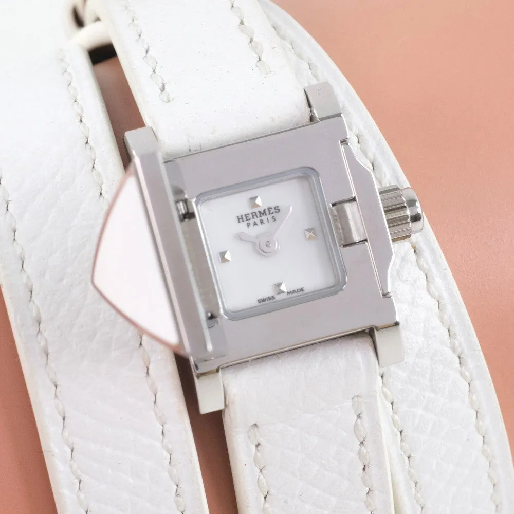 Hermès Médor - Montre quartz en acier laqué et cuir sold by 58 Facettes product image thumbnail 3
