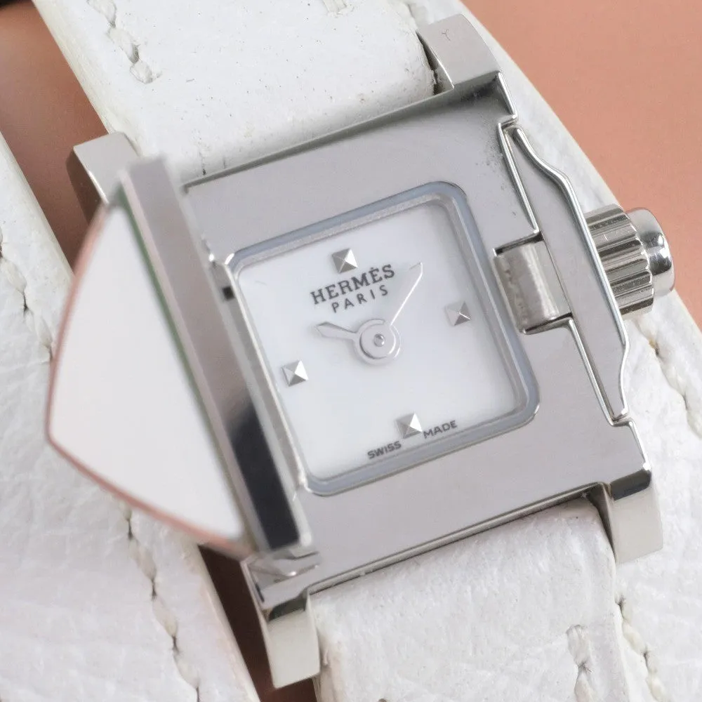 Hermès Médor - Montre quartz en acier laqué et cuir sold by 58 Facettes product image thumbnail 4