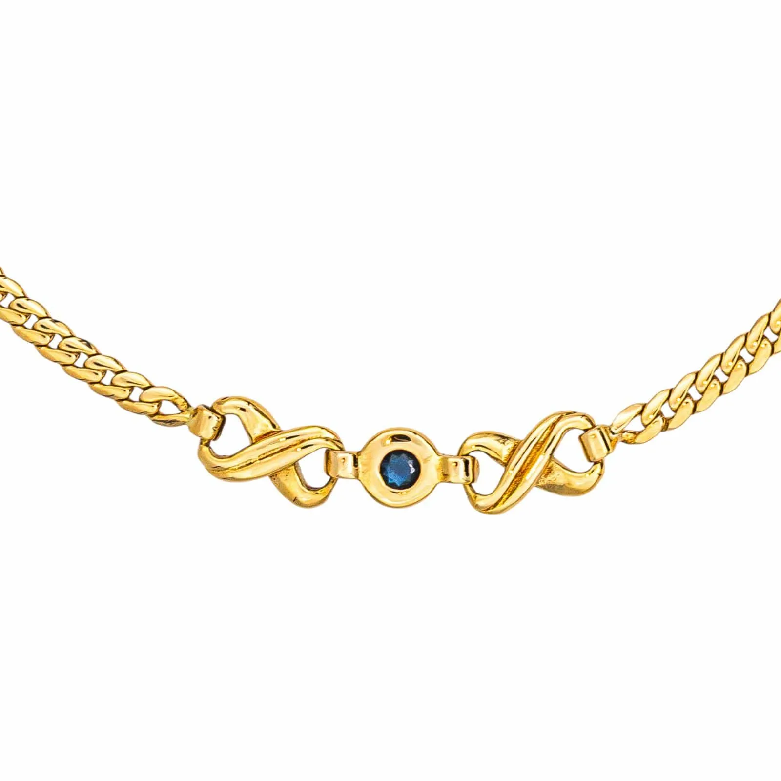 Bracelet Maille anglaise Or jaune Saphir sold by 58 Facettes product image thumbnail 4