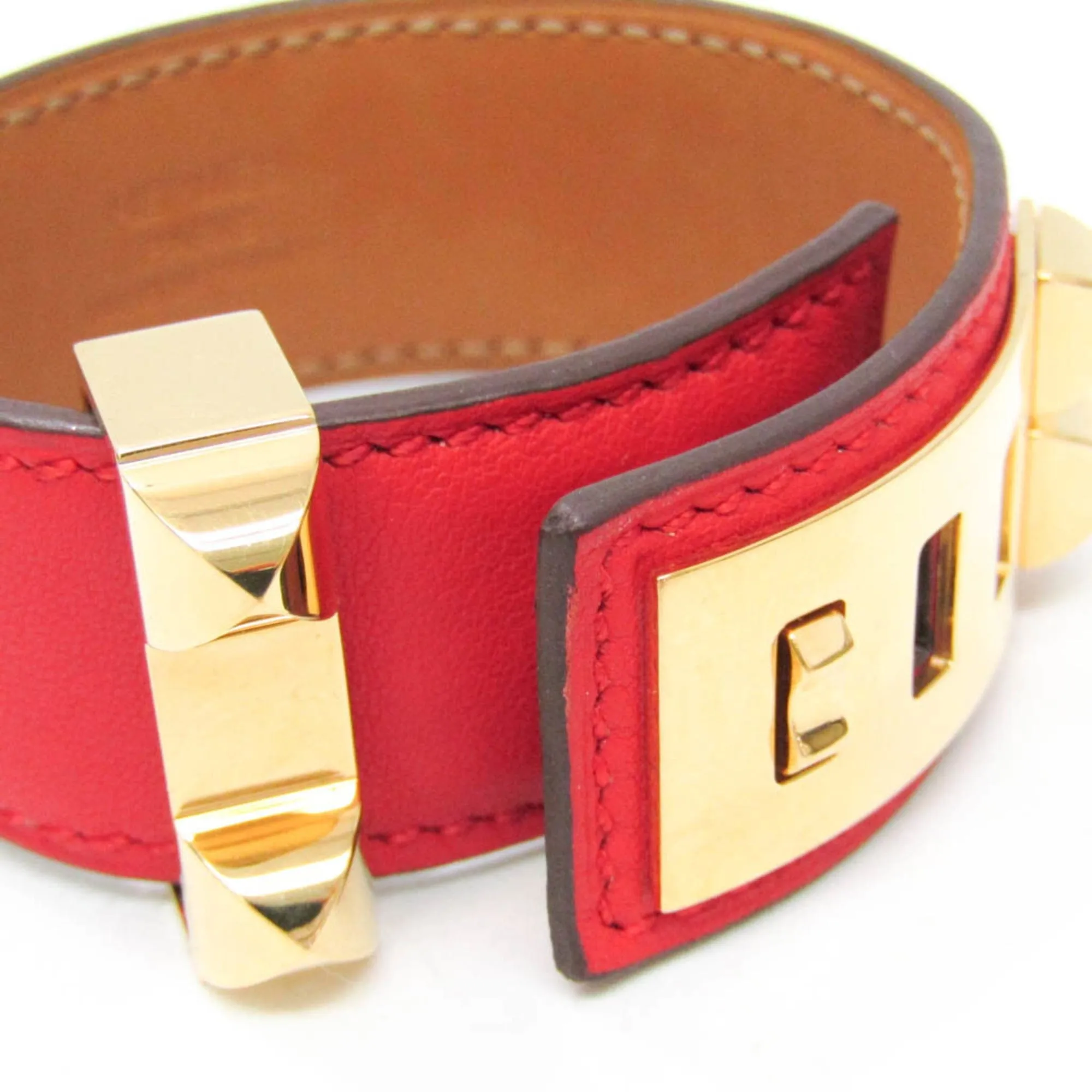 Hermès Collier de Chien 24 - Bracelet en cuir rouge sold by 58 Facettes product image thumbnail 3