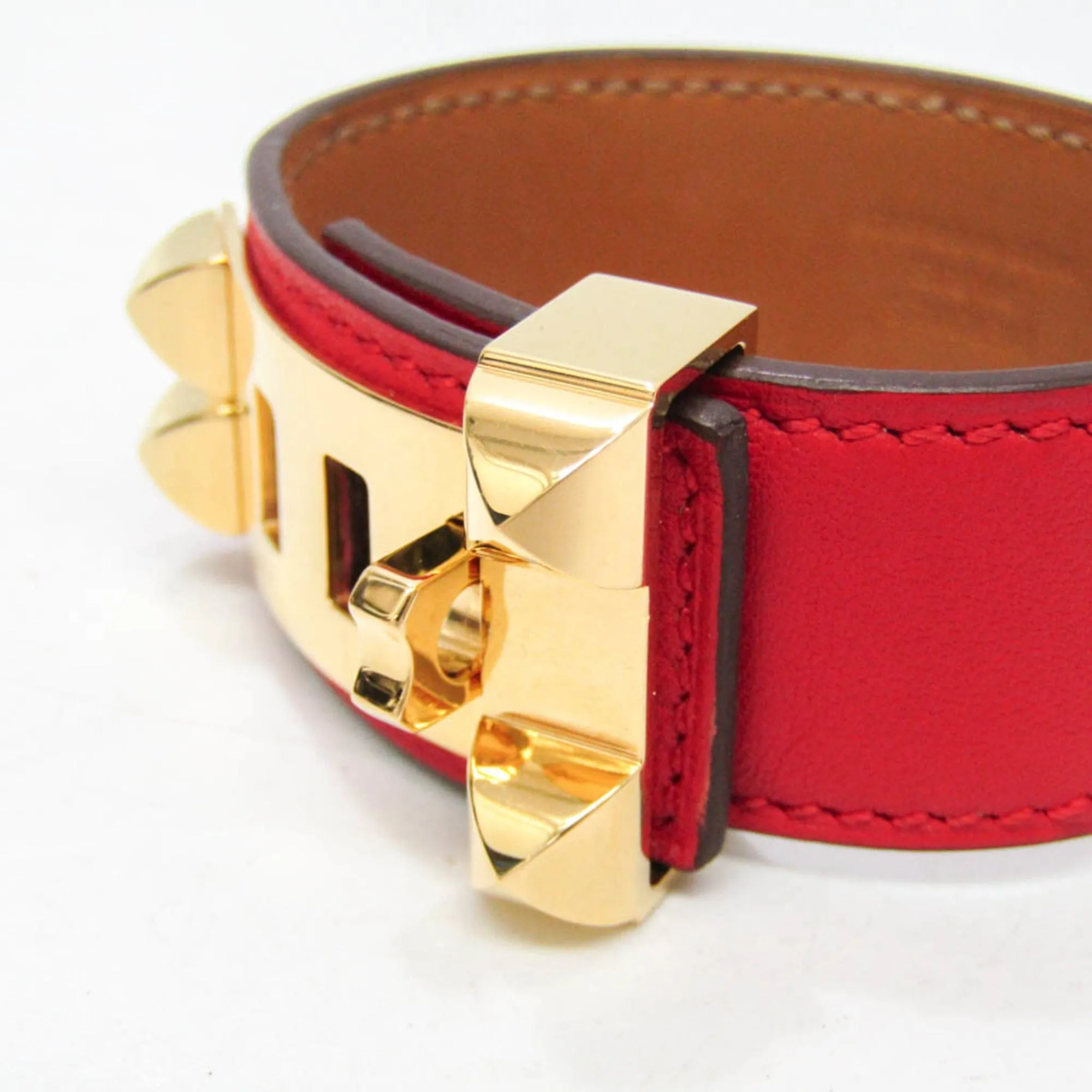 Hermès Collier de Chien 24 - Bracelet en cuir rouge sold by 58 Facettes product image thumbnail 4