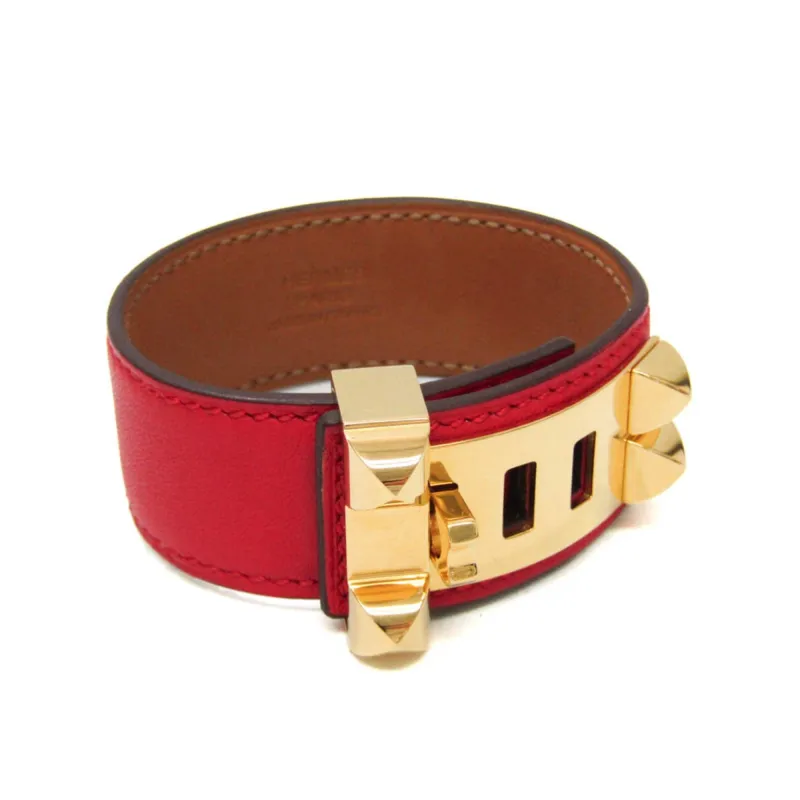 Hermès Collier de Chien 24 - Bracelet en cuir rouge made by 58 Facettes