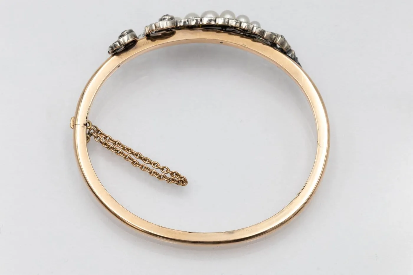 Bracelet Art nouveau en or jaune 585 avec diamants et perles sold by 58 Facettes product image thumbnail 5