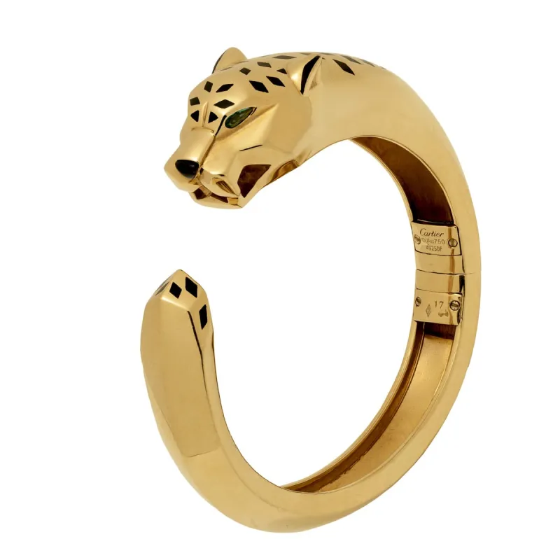 Cartier Panthère - Bracelet en or jaune 18 carats avec péridots made by 58 Facettes