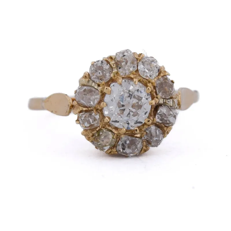 Bague vintage grappe - Bague en or 18 carats et diamants made by 58 Facettes