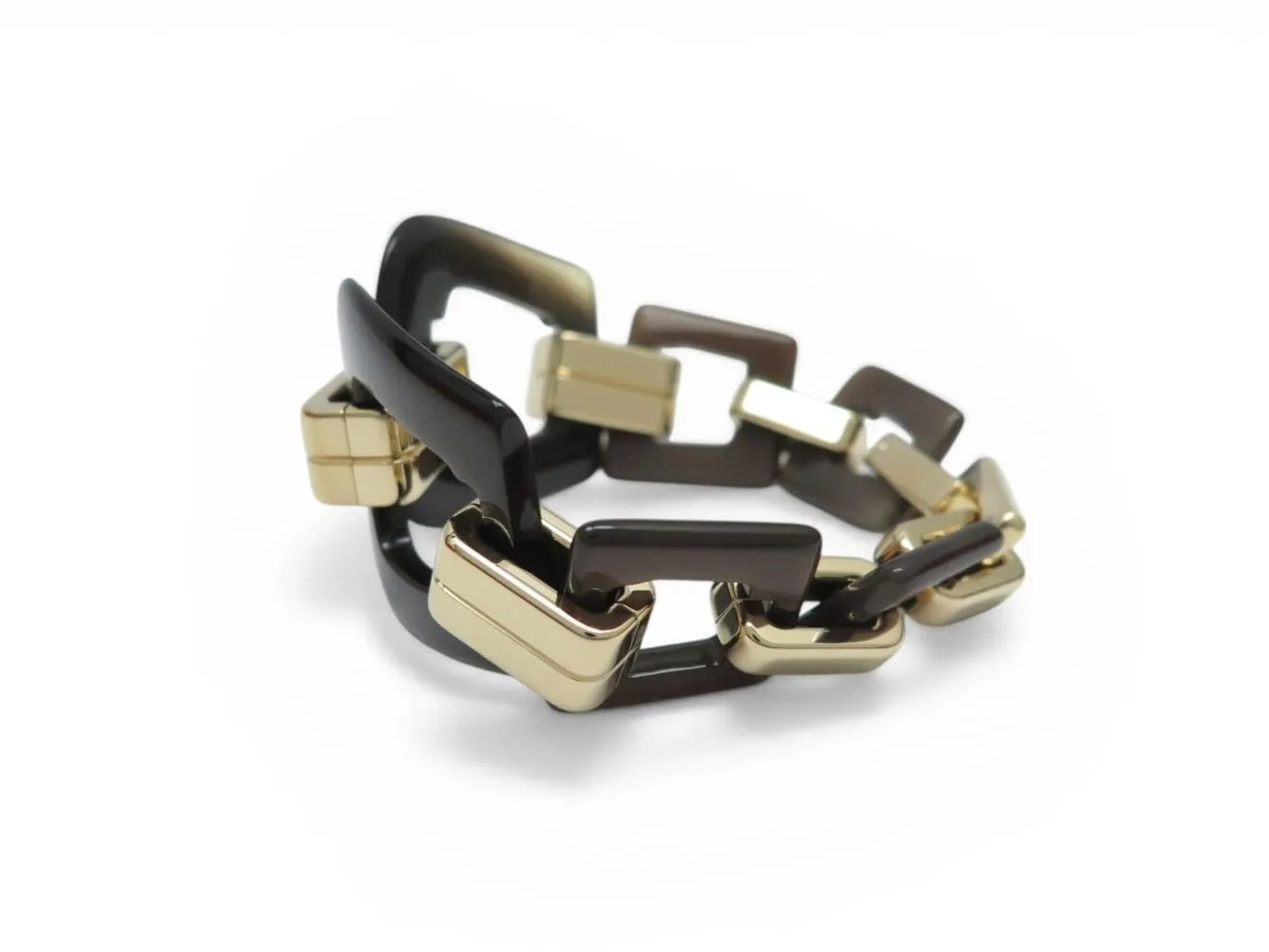 Hermès Écuyère - Bracelet en corne de buffle et métal doré sold by 58 Facettes product image thumbnail 5