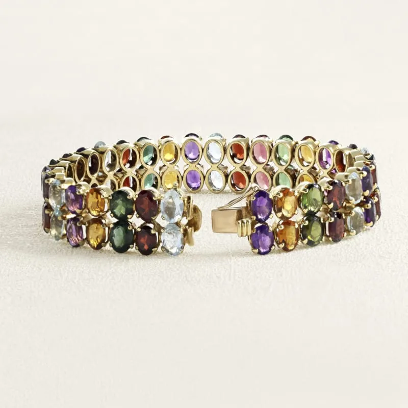 Bracelet Jean & Pierre Bellin en or jaune 750 et pierres fines sold by 58 Facettes product image thumbnail 3