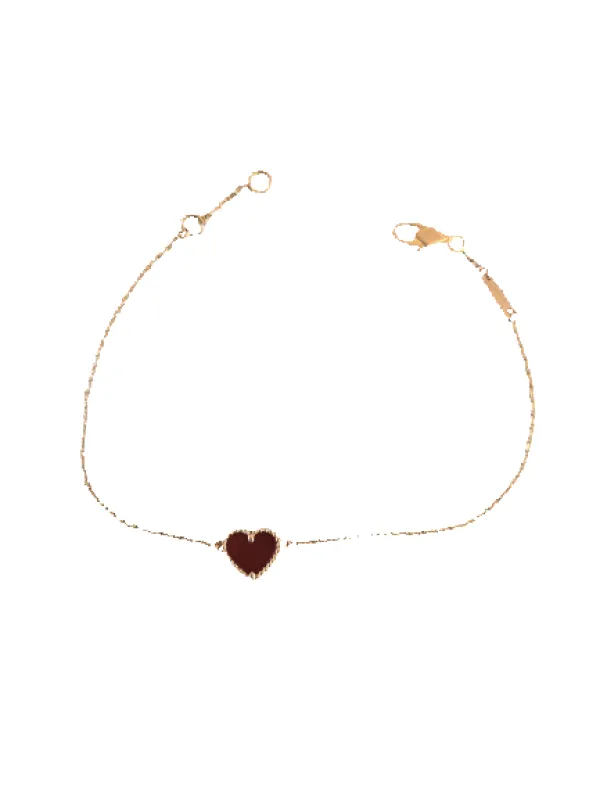 Van Cleef & Arpels Sweet Alhambra - Bracelet en or rose et cornaline made by 58 Facettes
