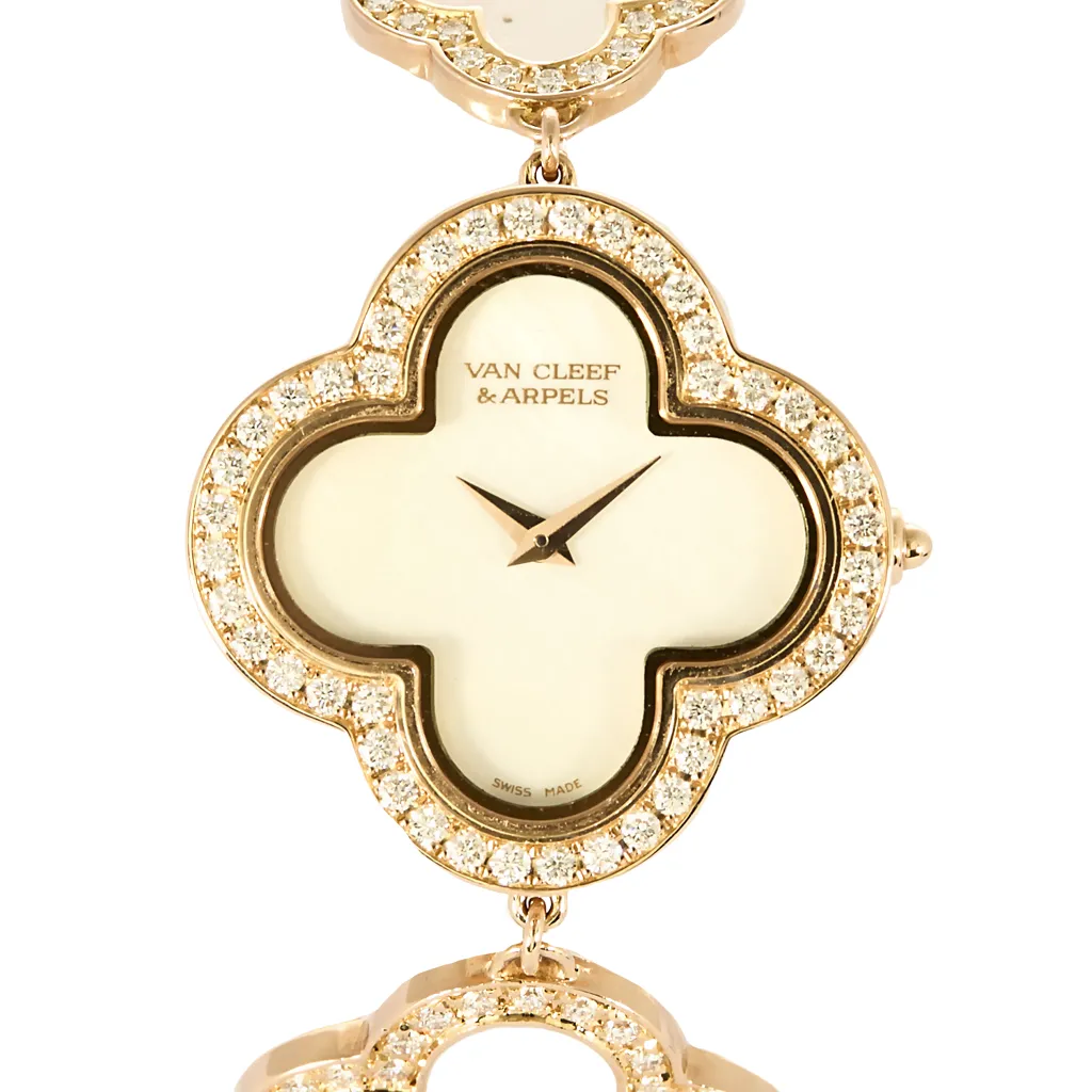 Montre Van Cleef & Arpels Alhambra or rose, nacre et diamants sold by 58 Facettes