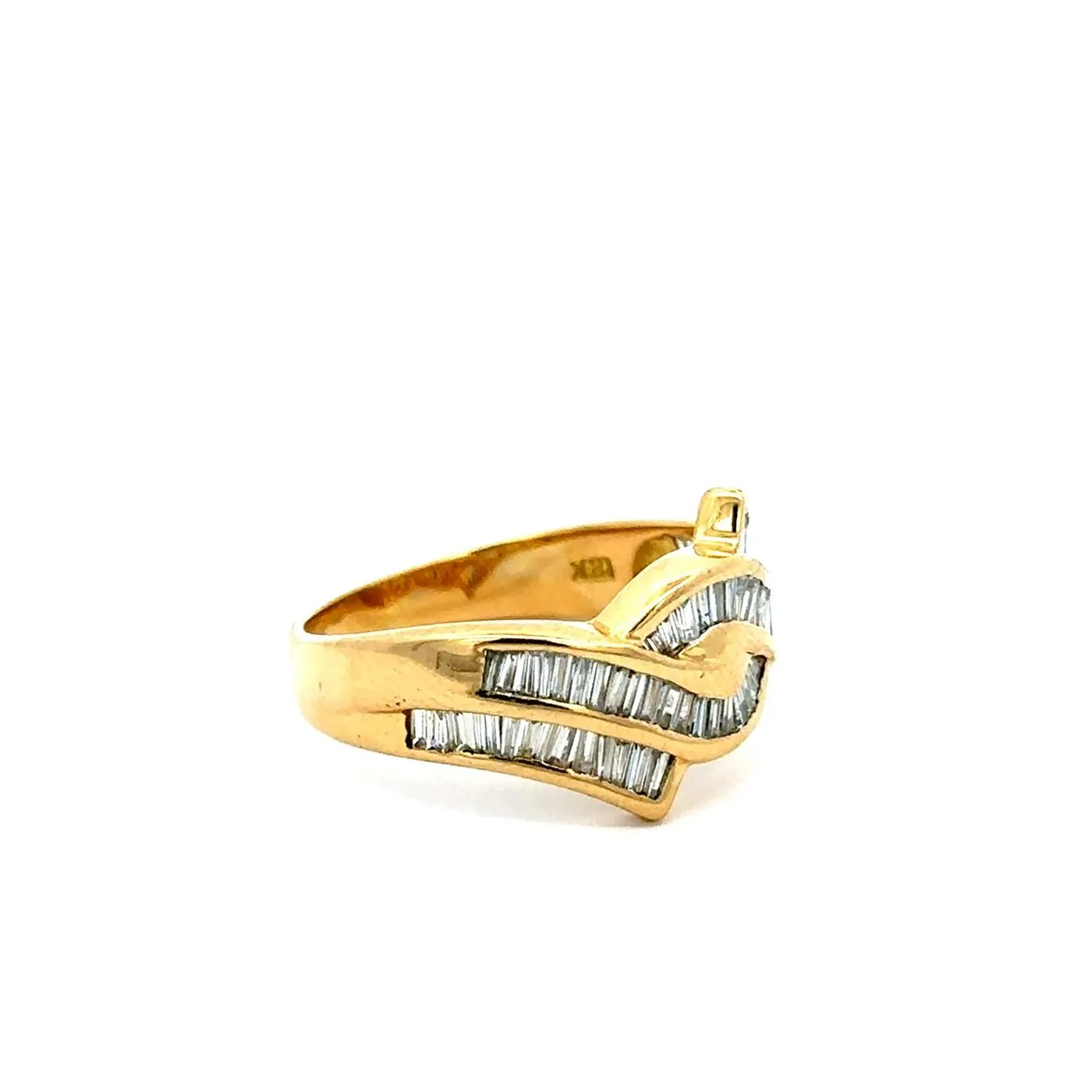 Eternal Waves - Bague en or blanc 750 et diamants taille baguette sold by 58 Facettes product image thumbnail 3