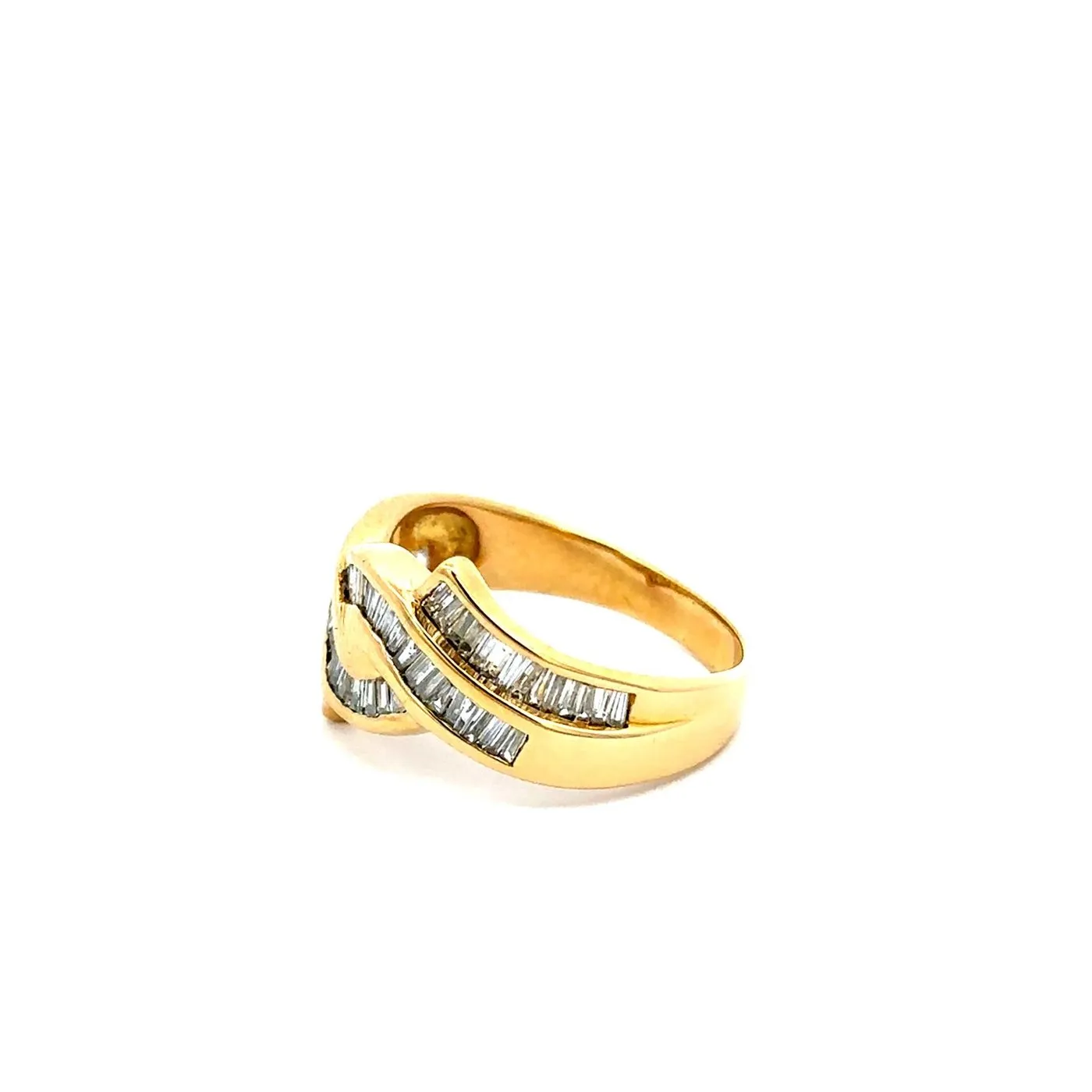 Eternal Waves - Bague en or blanc 750 et diamants taille baguette sold by 58 Facettes product image thumbnail 4