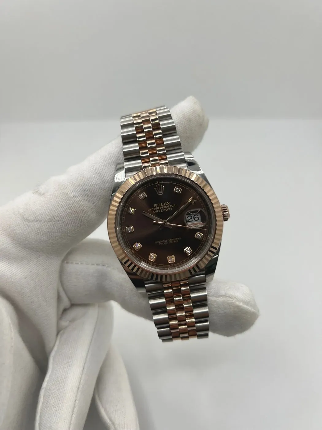 Rolex Datejust 41 - Montre en or rose et acier avec diamants sold by 58 Facettes product image thumbnail 3