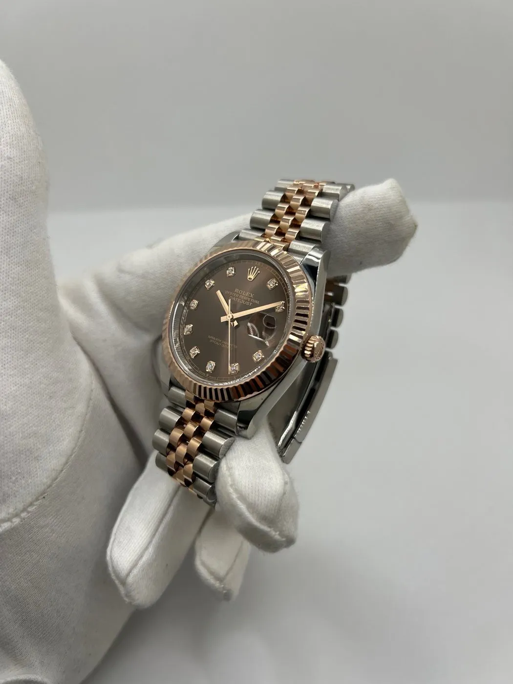 Rolex Datejust 41 - Montre en or rose et acier avec diamants sold by 58 Facettes product image thumbnail 4