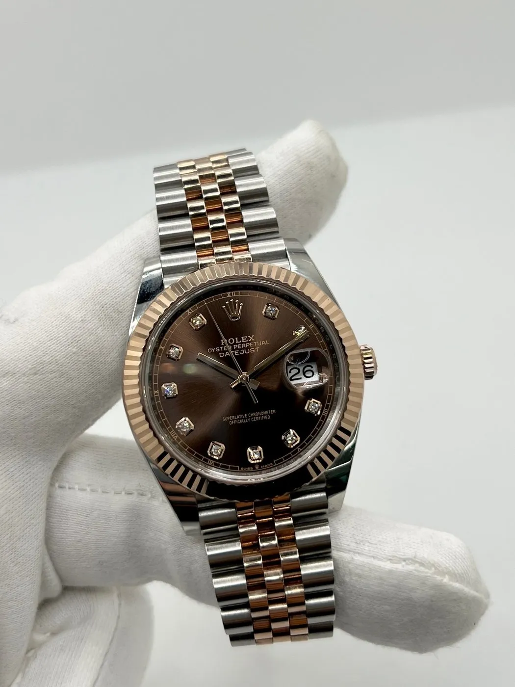 Rolex Datejust 41 - Montre en or rose et acier avec diamants sold by 58 Facettes product image thumbnail 2