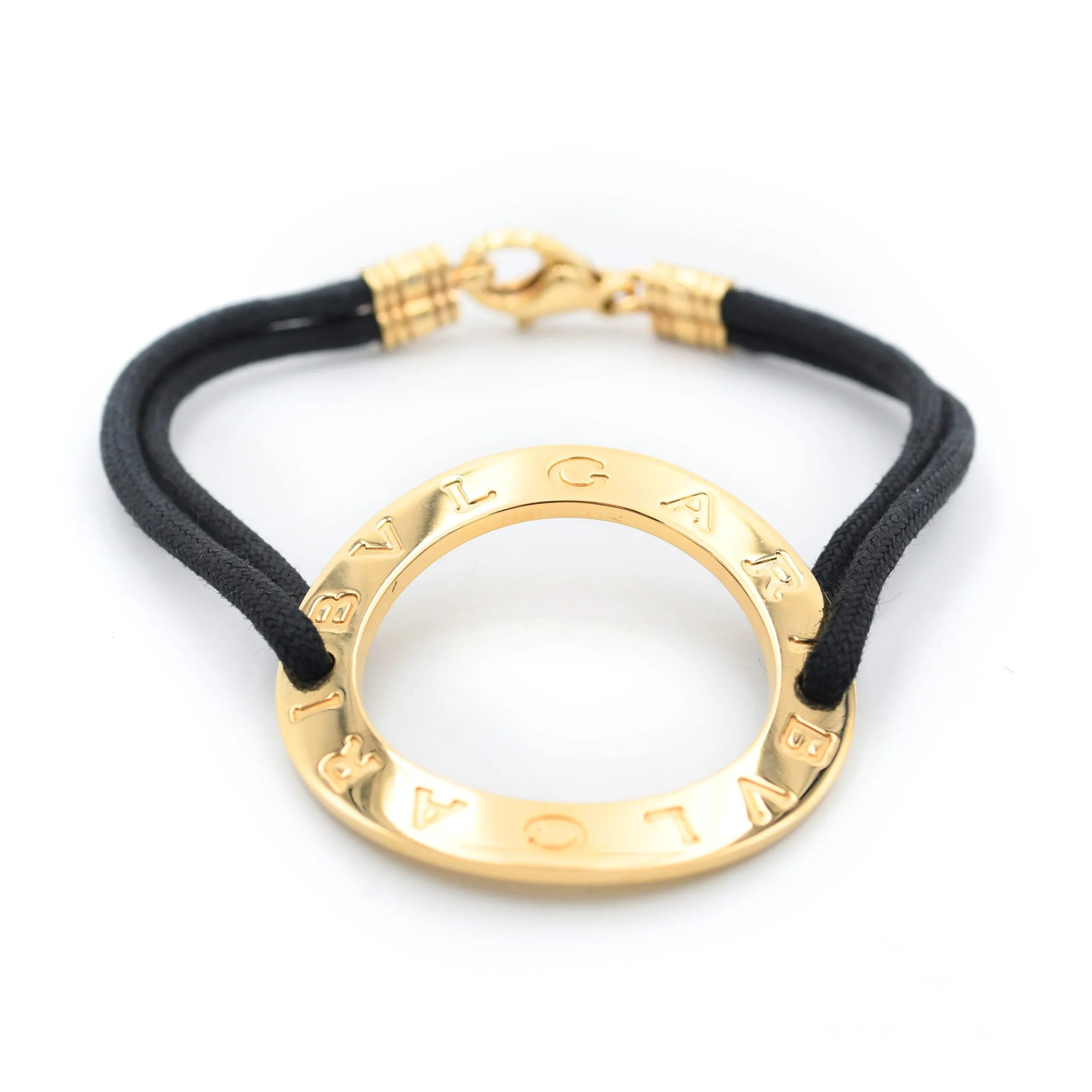 Bracelet Bulgari en or jaune avec cordon noir sold by 58 Facettes product image thumbnail 3