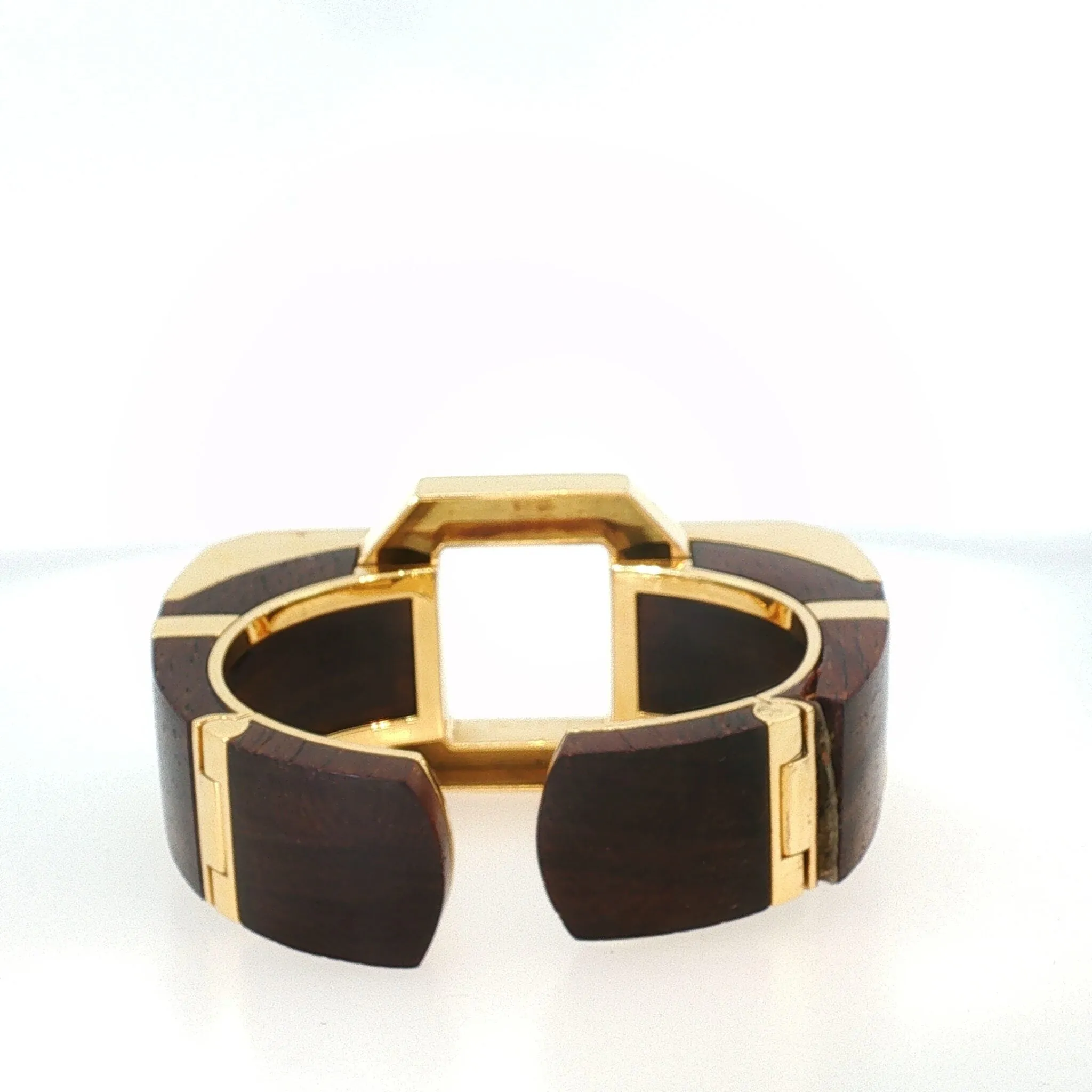 David Webb - Bracelet vintage en or jaune 18 K et bois cocobolo sold by 58 Facettes product image thumbnail 2