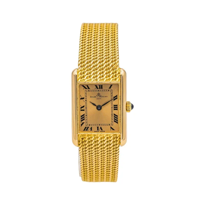 Baume & Mercier - Montre vintage en or jaune made by 58 Facettes