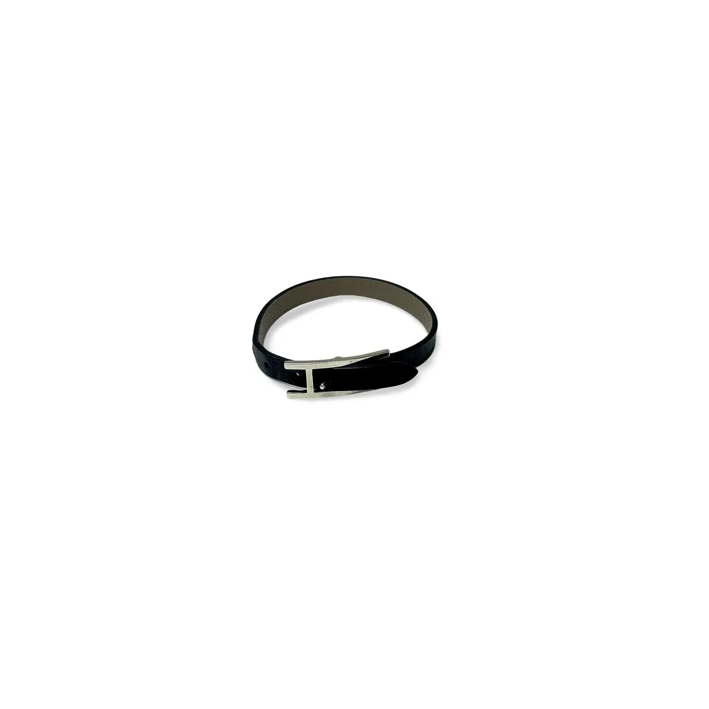 Hermès Behapi - Bracelet réversible en cuir noir sold by 58 Facettes