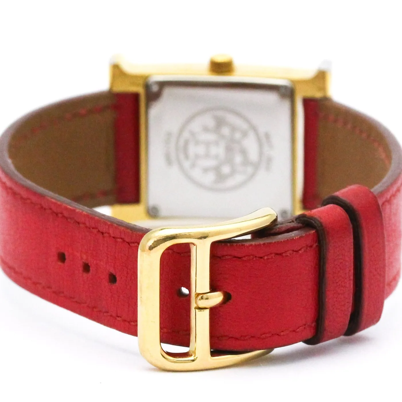 Hermès Heure H - Montre quartz en acier et cuir sold by 58 Facettes product image thumbnail 4