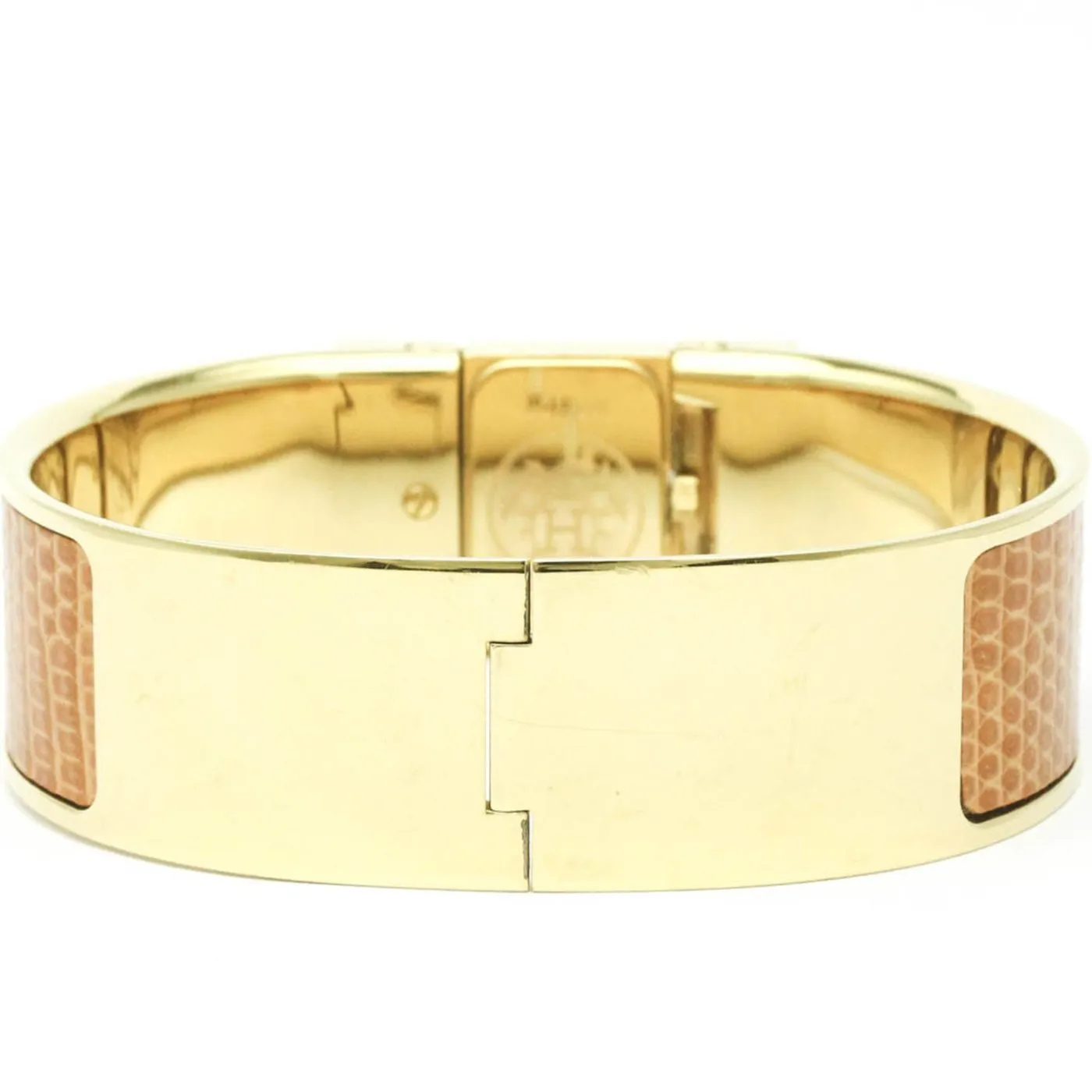 Hermès Loquet - Montre quartz plaquée or et lézard sold by 58 Facettes product image thumbnail 2