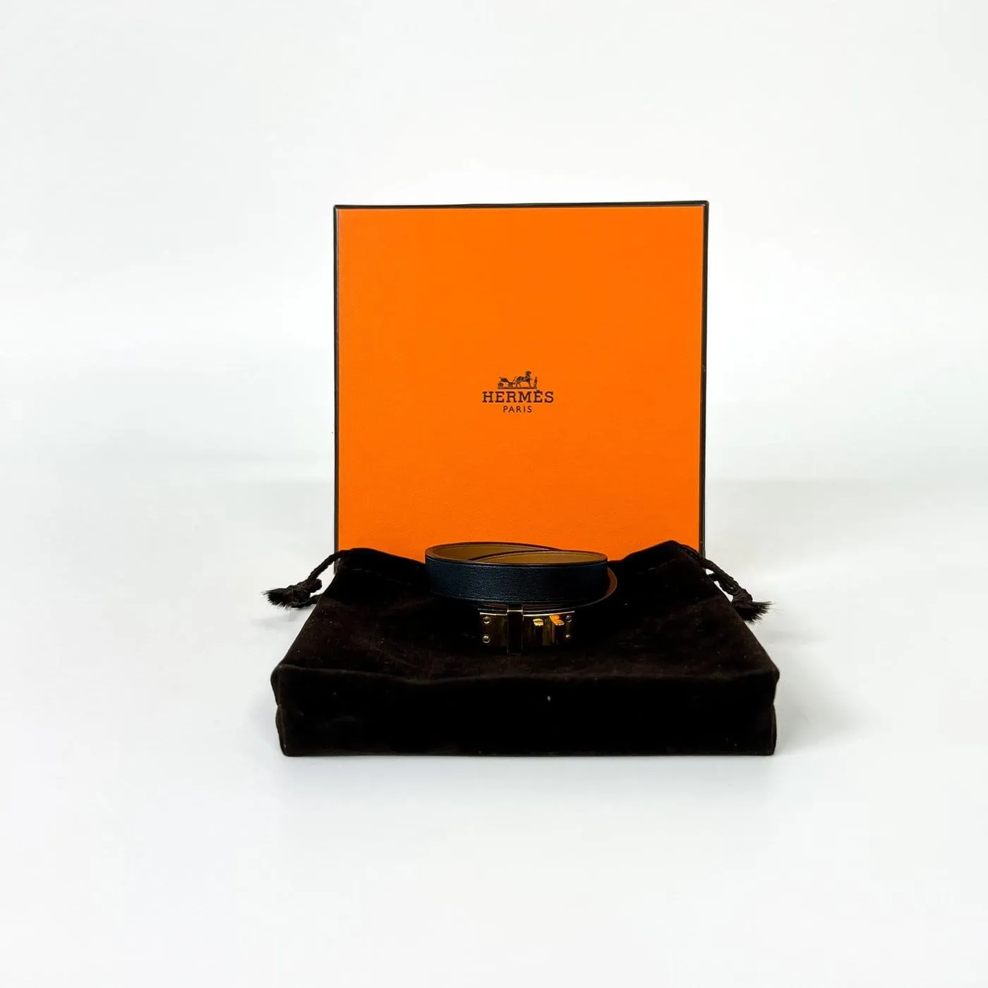 Hermes Mini Dog Double Tour Bracelet Leather sold by 58 Facettes product image thumbnail 3