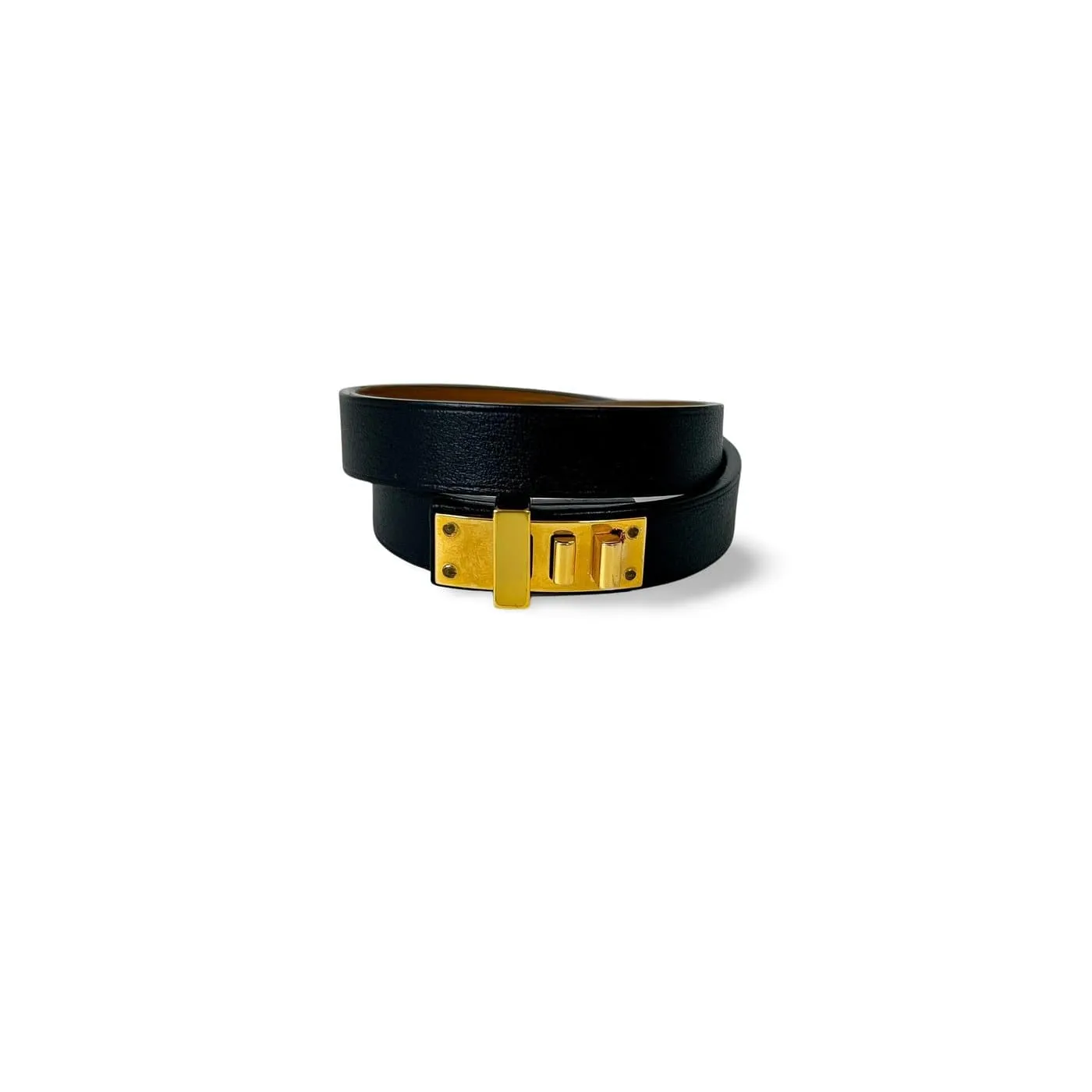 Hermes Mini Dog Double Tour Bracelet Leather sold by 58 Facettes