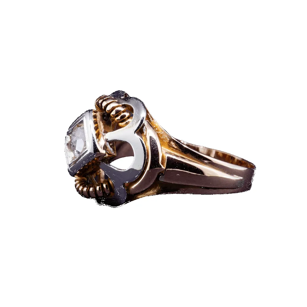 Vintage - Bague en or jaune et blanc diamant taille rose sold by 58 Facettes product image thumbnail 2