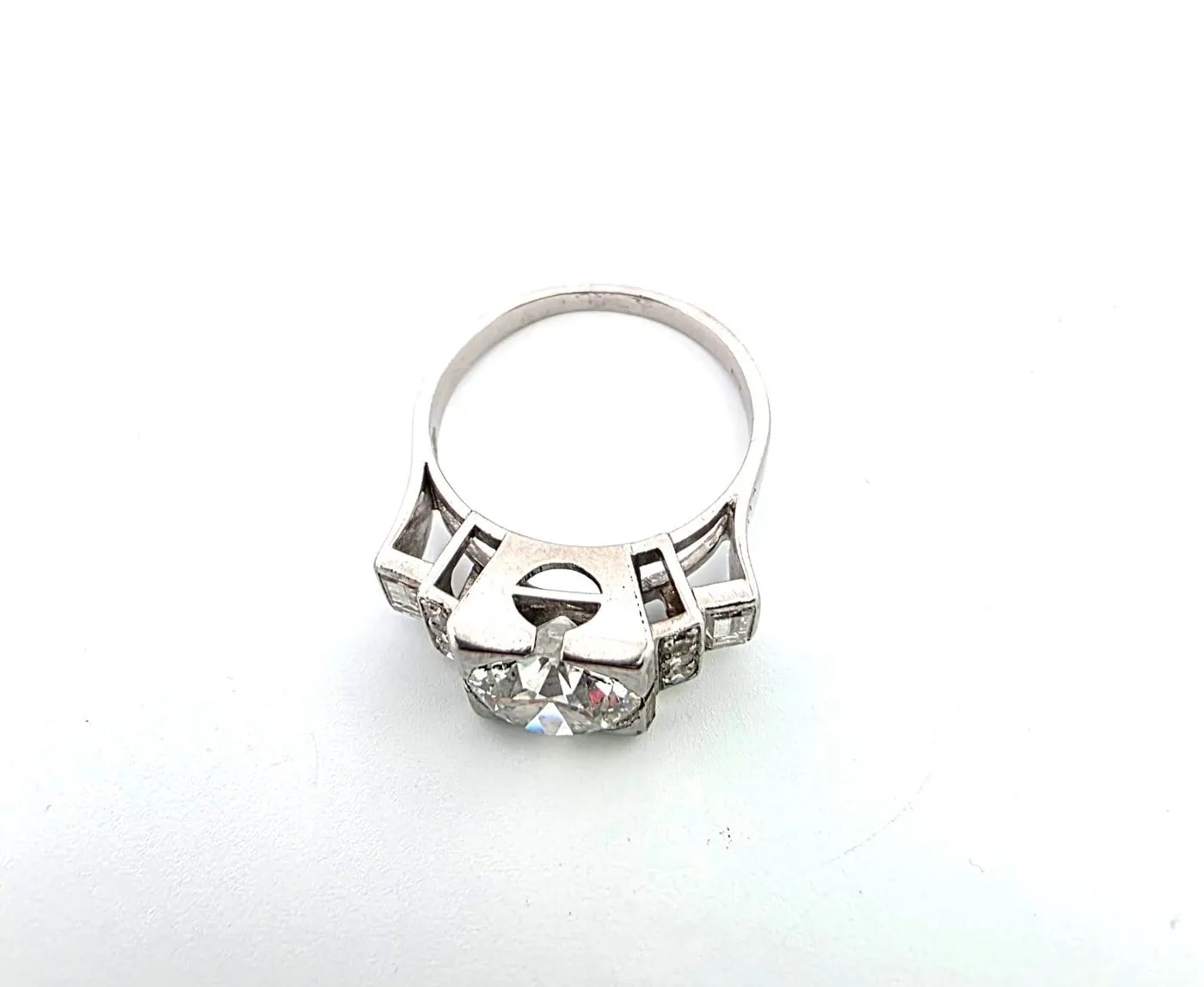 Bague en or blanc 18 ct avec diamants sold by 58 Facettes product image thumbnail 4