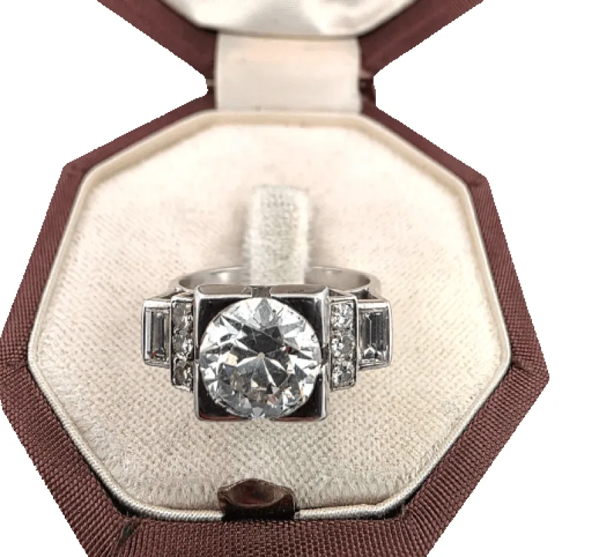 Bague en or blanc 18 ct avec diamants made by 58 Facettes