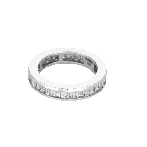 Alliance tour complet en or blanc et diamants baguette sold by 58 Facettes product image thumbnail 3