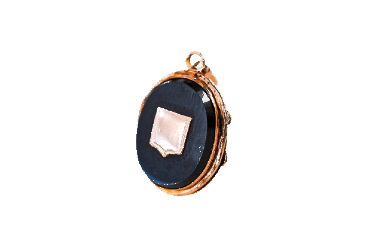 Médaillon - Pendentif ouvrant en or jaune 18 carats et onyx made by 58 Facettes