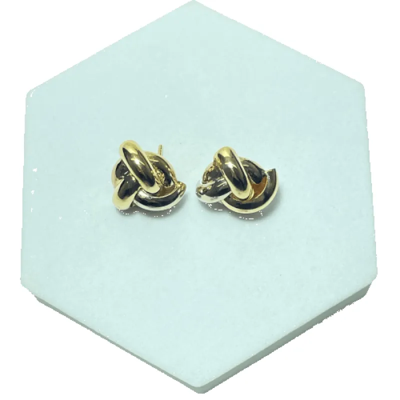 Boucles d'oreilles entrelacées en or jaune 18 carats made by 58 Facettes