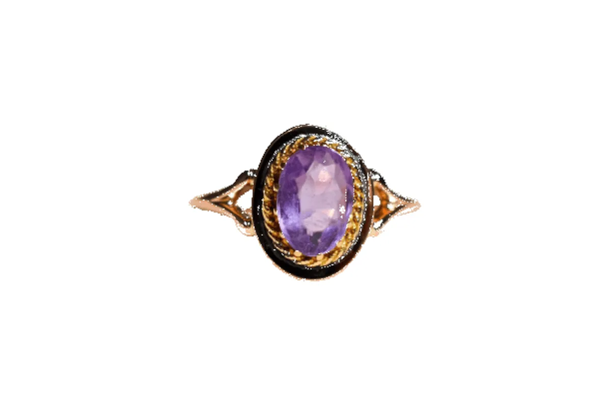 Bague améthyste en or rose 18 carats made by 58 Facettes