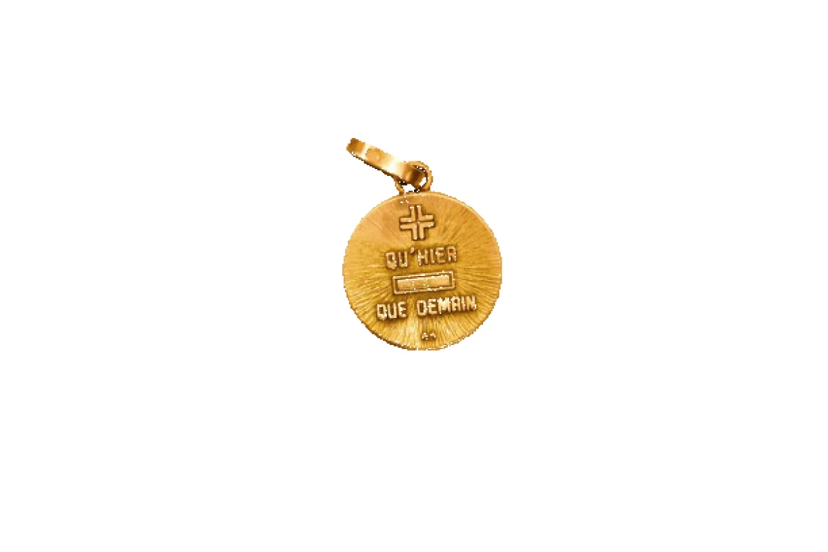 Augis - Médaille ronde en or jaune 18 carats made by 58 Facettes