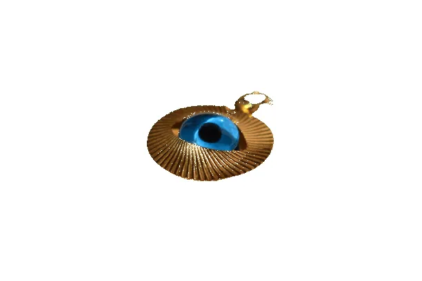 Pendentif œil protecteur en or jaune 18 carats et pierre bleue sold by 58 Facettes product image thumbnail 3