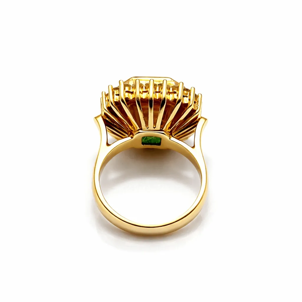Bague en or jaune 18 ct, émeraude colombienne et diamants sold by 58 Facettes product image thumbnail 4