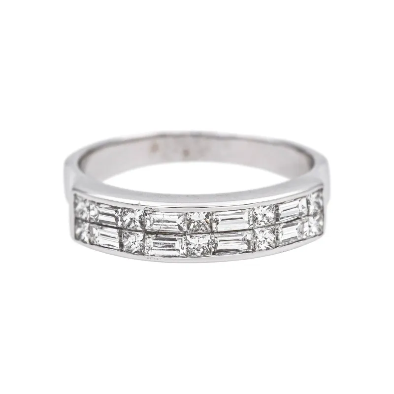Bague en or blanc et diamants made by 58 Facettes