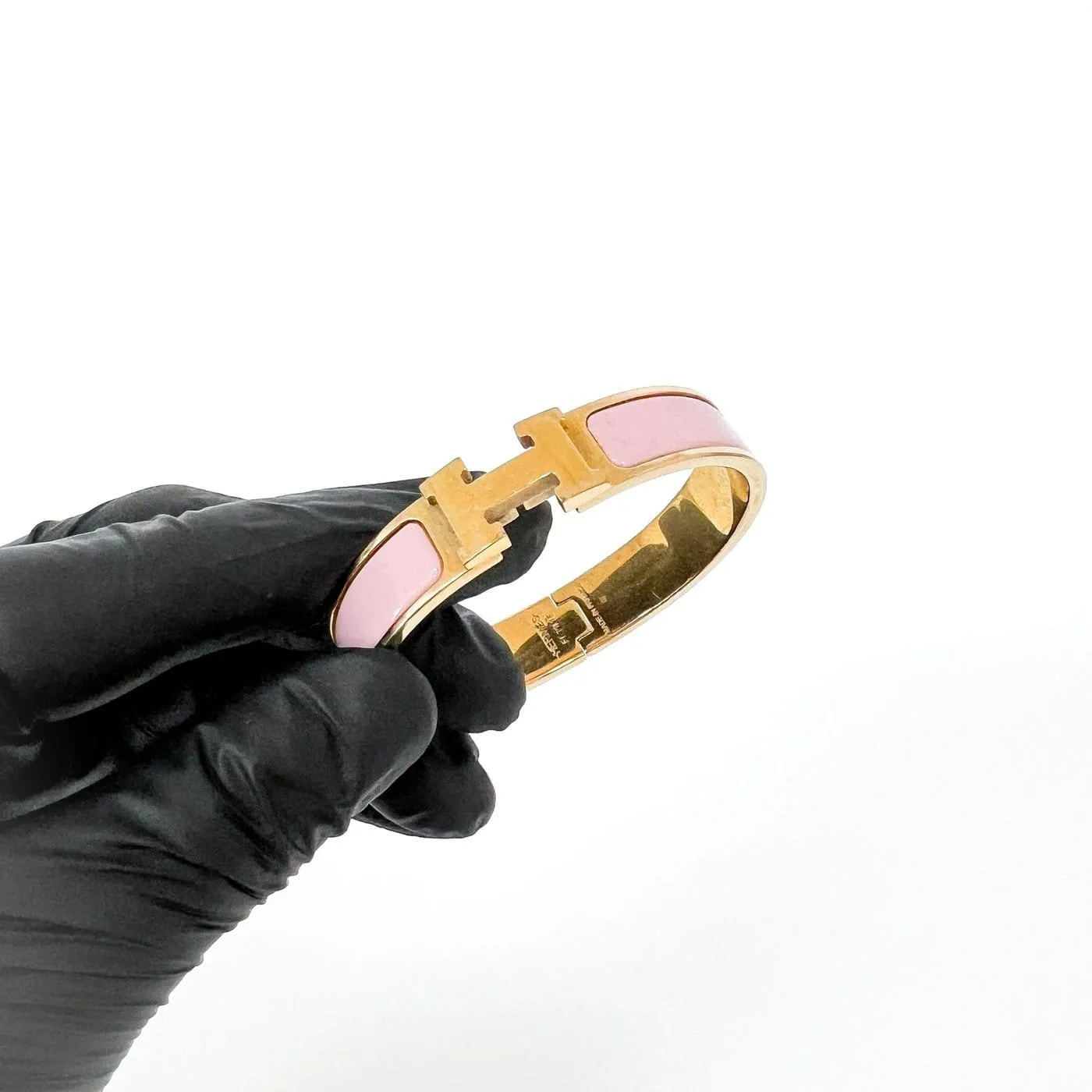 Hermès Clic H - Bracelet en or et émail imprimé sold by 58 Facettes product image thumbnail 4
