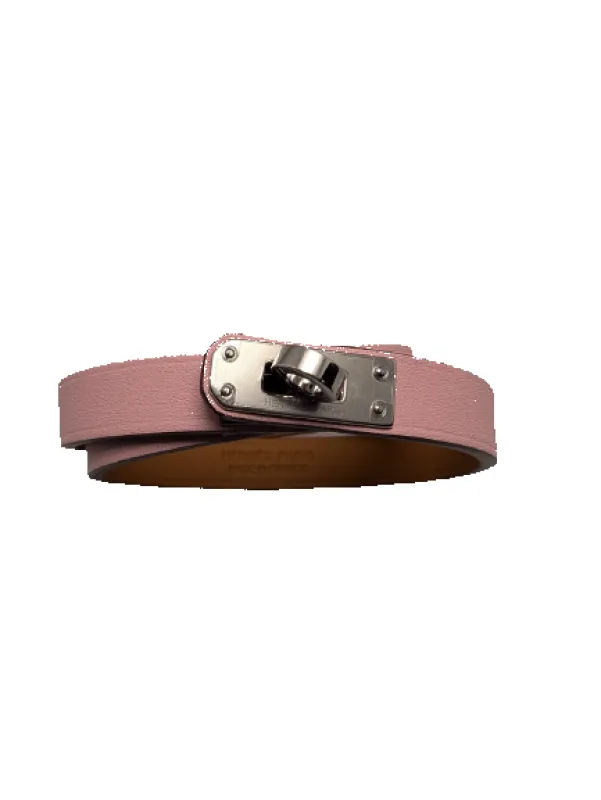 Hermès Kelly Double Tour - Bracelet en acier et veau Swift made by 58 Facettes